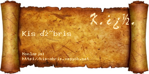 Kis Ábris névjegykártya