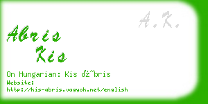 abris kis business card